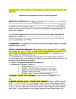 Adaptable Open Educational Resources Publishing Agreement